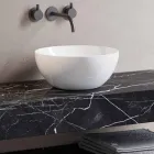 Console de salle de bain avec vasque et étagère en grès cérame 4 finitions - Ramina Viadurini