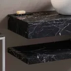 Console de salle de bain avec vasque et étagère en grès cérame 4 finitions - Ramina Viadurini
