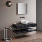 Console de salle de bain avec vasque et étagère en grès cérame 4 finitions - Ramina Viadurini