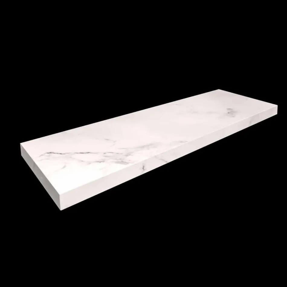 Console de salle de bain avec vasque et étagère en grès cérame 4 finitions - Ramina Viadurini