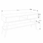 Console de salle de bain design moderne en teck naturel de Pistoia Viadurini