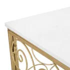 Console d'entrée en fer finition dorée avec dessus en marbre - Carlotta Viadurini