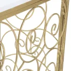 Console d'entrée en fer finition dorée avec dessus en marbre - Carlotta Viadurini