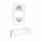 Console design moderne drapé souhait plexi blanc Viadurini