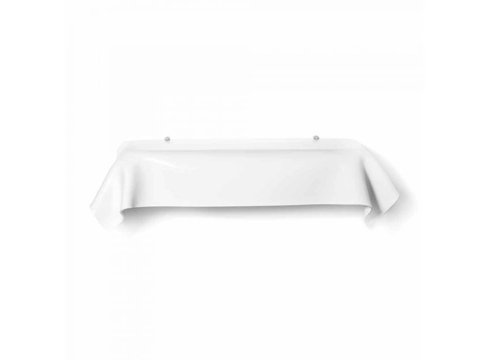 Console design moderne drapé souhait plexi blanc Viadurini