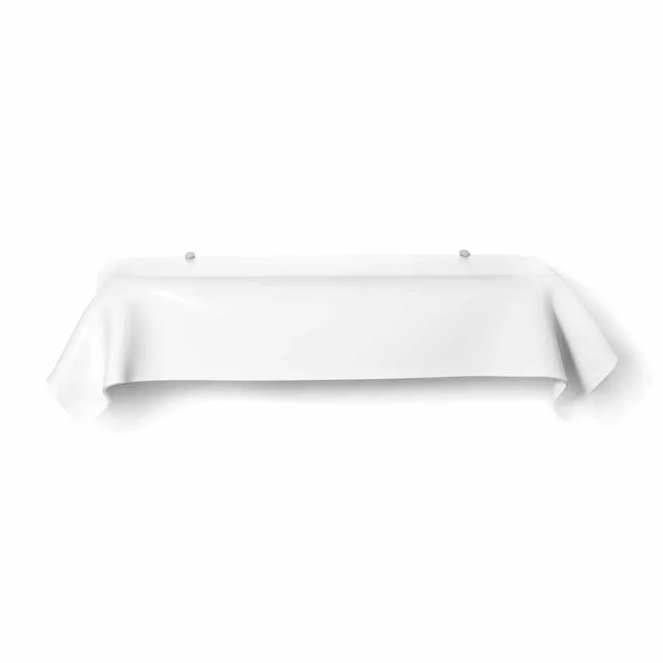 Console design moderne drapé souhait plexi blanc Viadurini