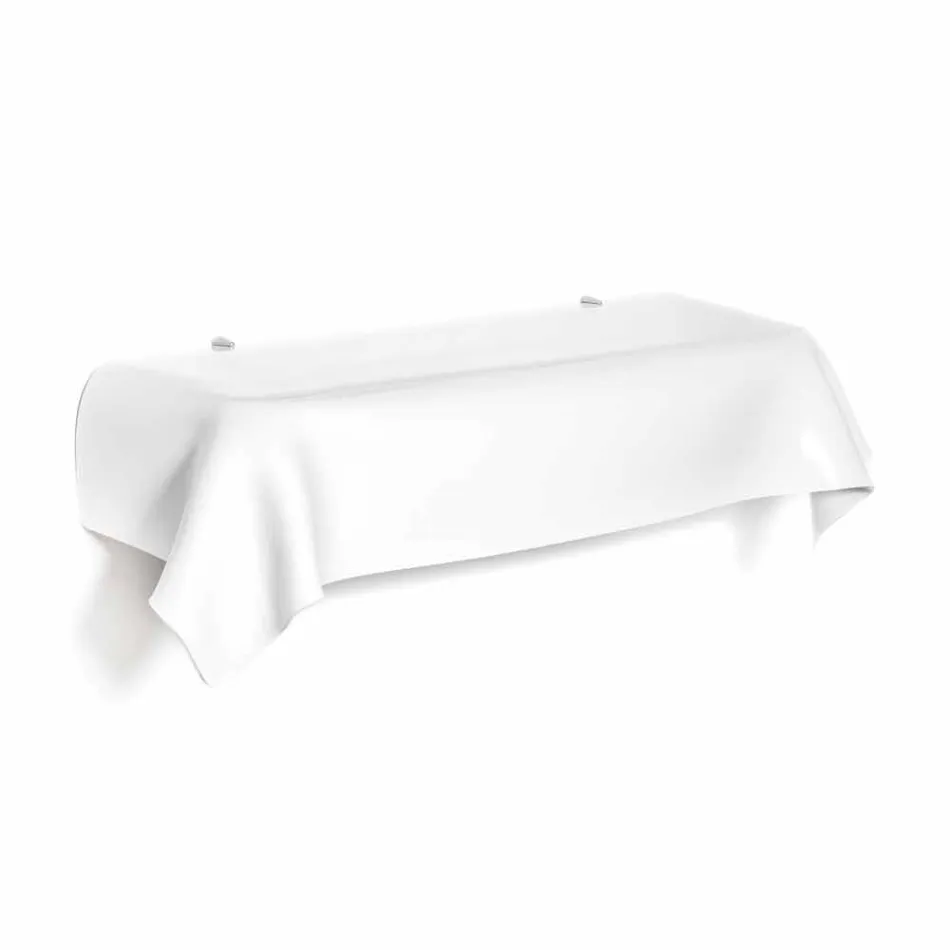 Console design moderne drapé souhait plexi blanc Viadurini