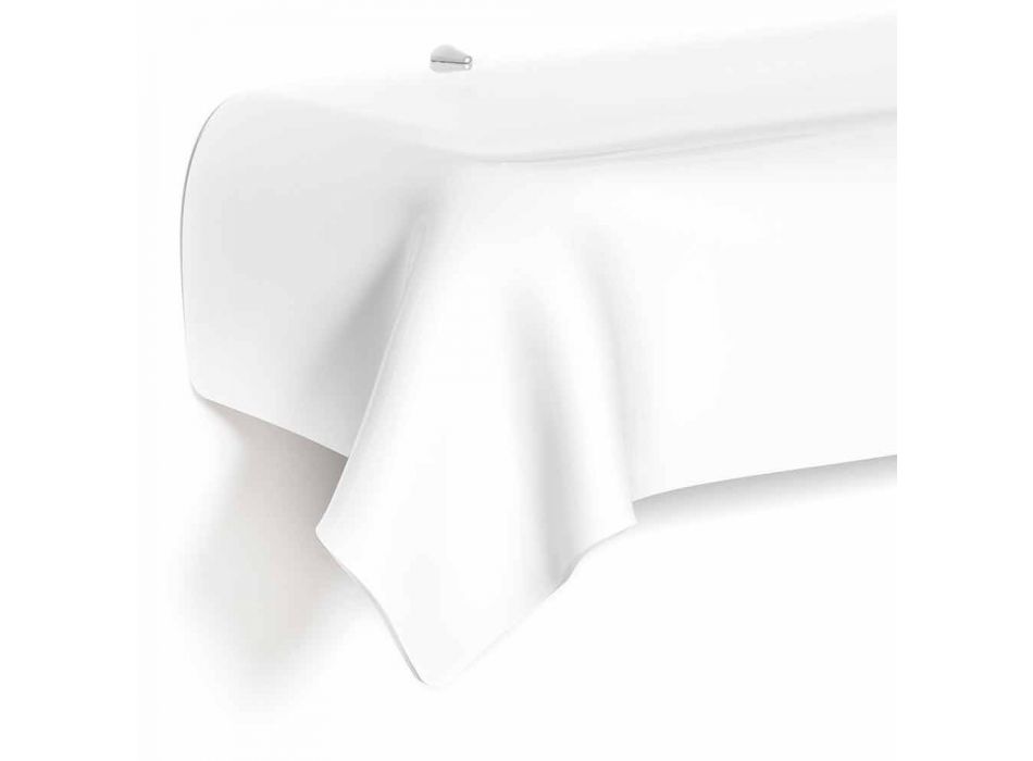 Console design moderne drapé souhait plexi blanc Viadurini