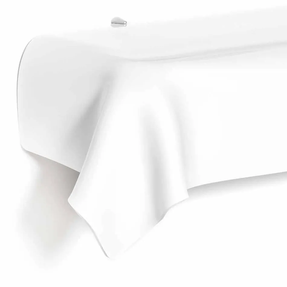 Console design moderne drapé souhait plexi blanc Viadurini