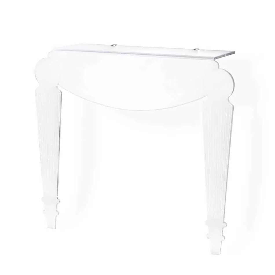 Console design en plexiglas transparent produite en Italie, Africo Viadurini