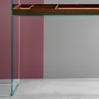 Console design en verre extra-clair avec plateau Made in Italy - Impératif Viadurini