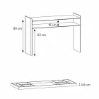 Console design en verre extra-clair avec plateau Made in Italy - Impératif Viadurini