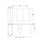 Console d'extérieur extensible avec base en métal et plateau en Hpl - Aghetto Viadurini