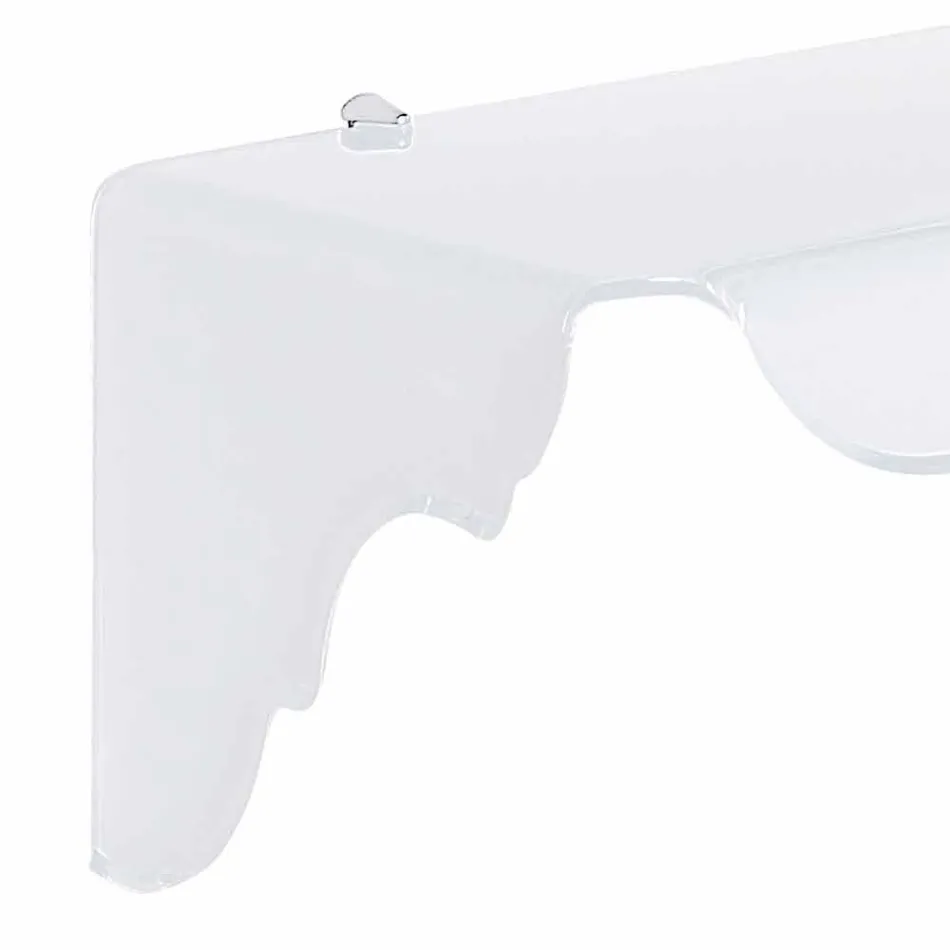 Console fixe pour la conception mur Bianca blanc, fabriqué en Italie Viadurini