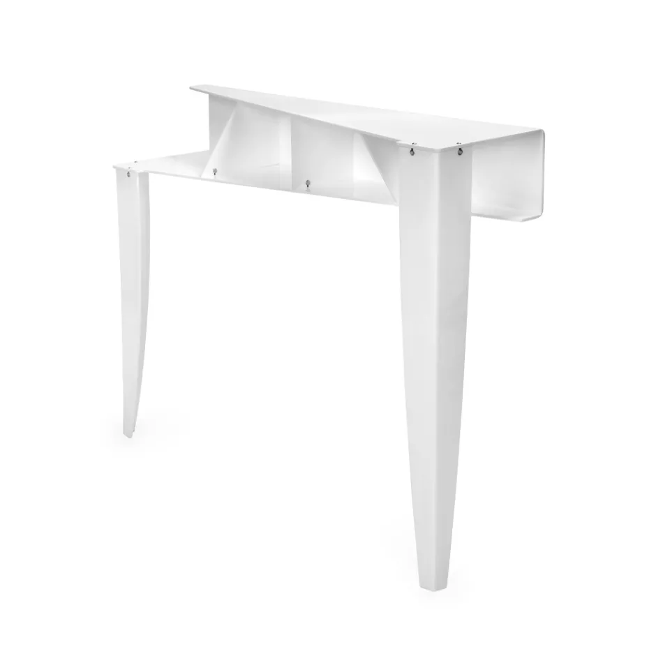 Console Fixe avec 4 Compartiments de Rangement d'Objets en PMMA Made in Italy - Aladdin Viadurini