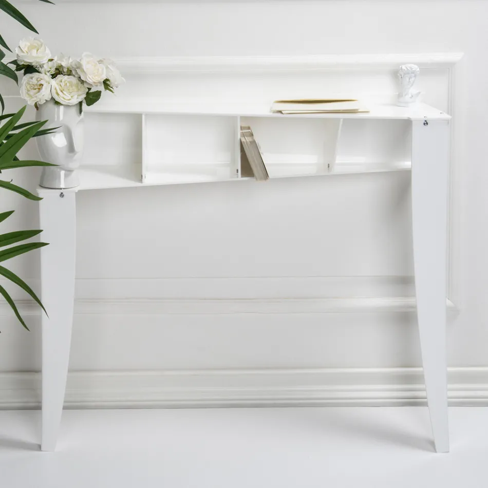 Console Fixe avec 4 Compartiments de Rangement d'Objets en PMMA Made in Italy - Aladdin Viadurini