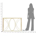 Console d'Entrée Fixe en Fer Doré avec Plateau Miroir - Emilia Viadurini