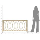 Console d'entrée fixe en fer doré avec plateau en verre - Primula Viadurini