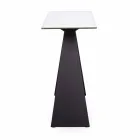 Console en acier avec plateau en céramique et verre Design moderne - Cubebe Viadurini