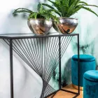 Console en acier et verre design moderne spirale originale - Sasuke Viadurini