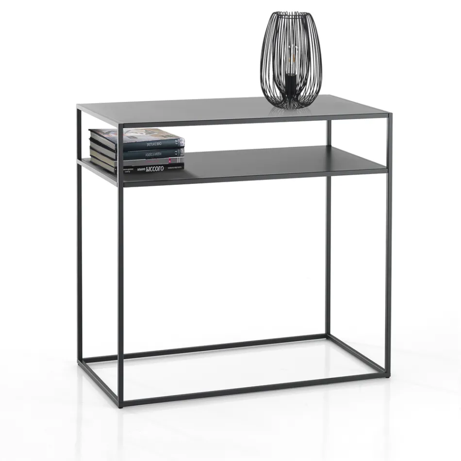 Console en Acier Peint Anthracite - Osmium Viadurini