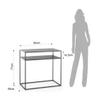 Console en Acier Peint Anthracite - Osmium Viadurini