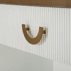 Console en bois avec plateau et inserts au design arrondi et tiroir - Rachel Viadurini