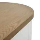 Console en bois avec plateau et inserts au design arrondi et tiroir - Rachel Viadurini