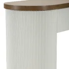 Console en bois avec plateau et inserts au design arrondi et tiroir - Rachel Viadurini