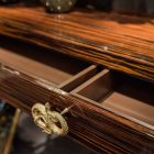 Console en bois d'ébène poli avec 4 tiroirs Ada Viadurini