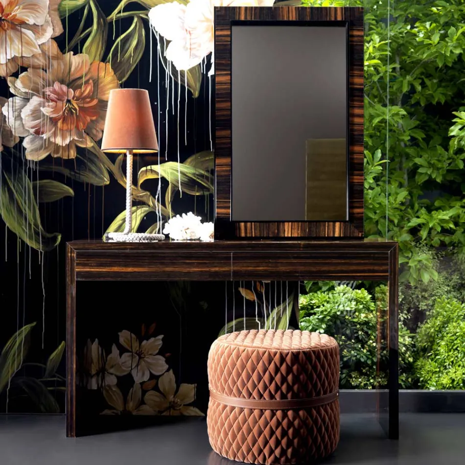 Table console moderne en bois d'ébène Grilli Zarafa made in Italy Viadurini