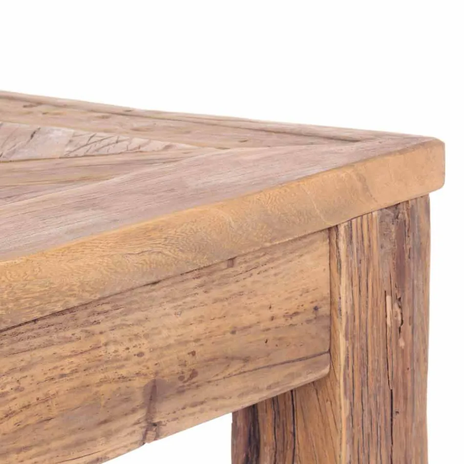 Console en bois d'orme recyclé avec dessus design Homemotion - Galanga Viadurini