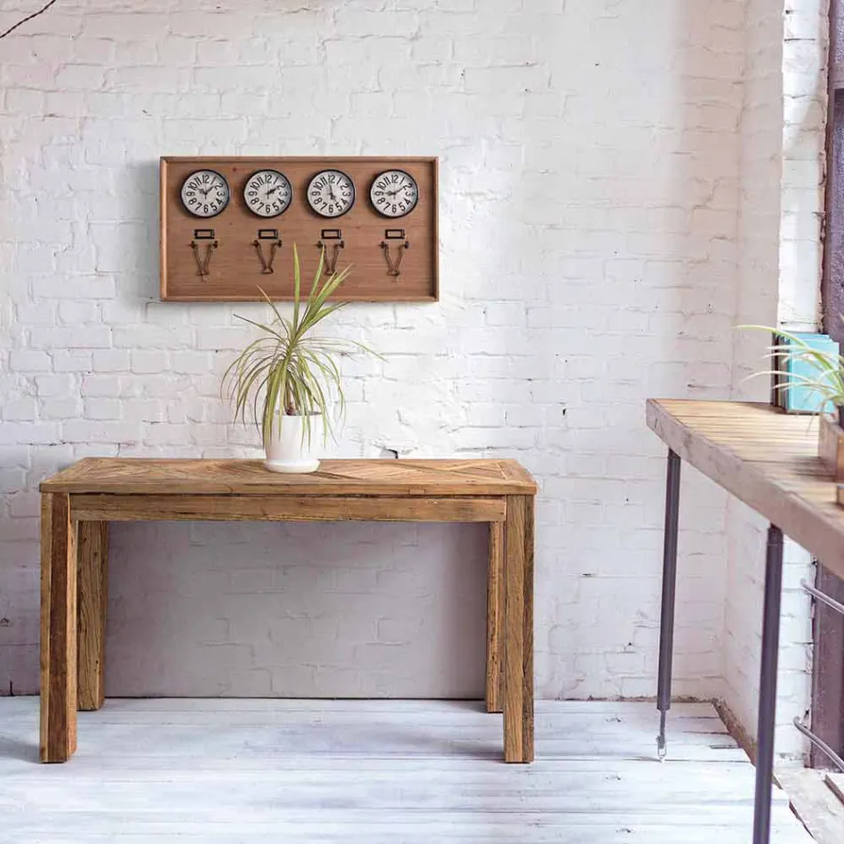 Console en bois d'orme recyclé avec dessus design Homemotion - Galanga Viadurini