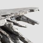 Console en bois et inserts en fonte d'aluminium - Suphatra Viadurini