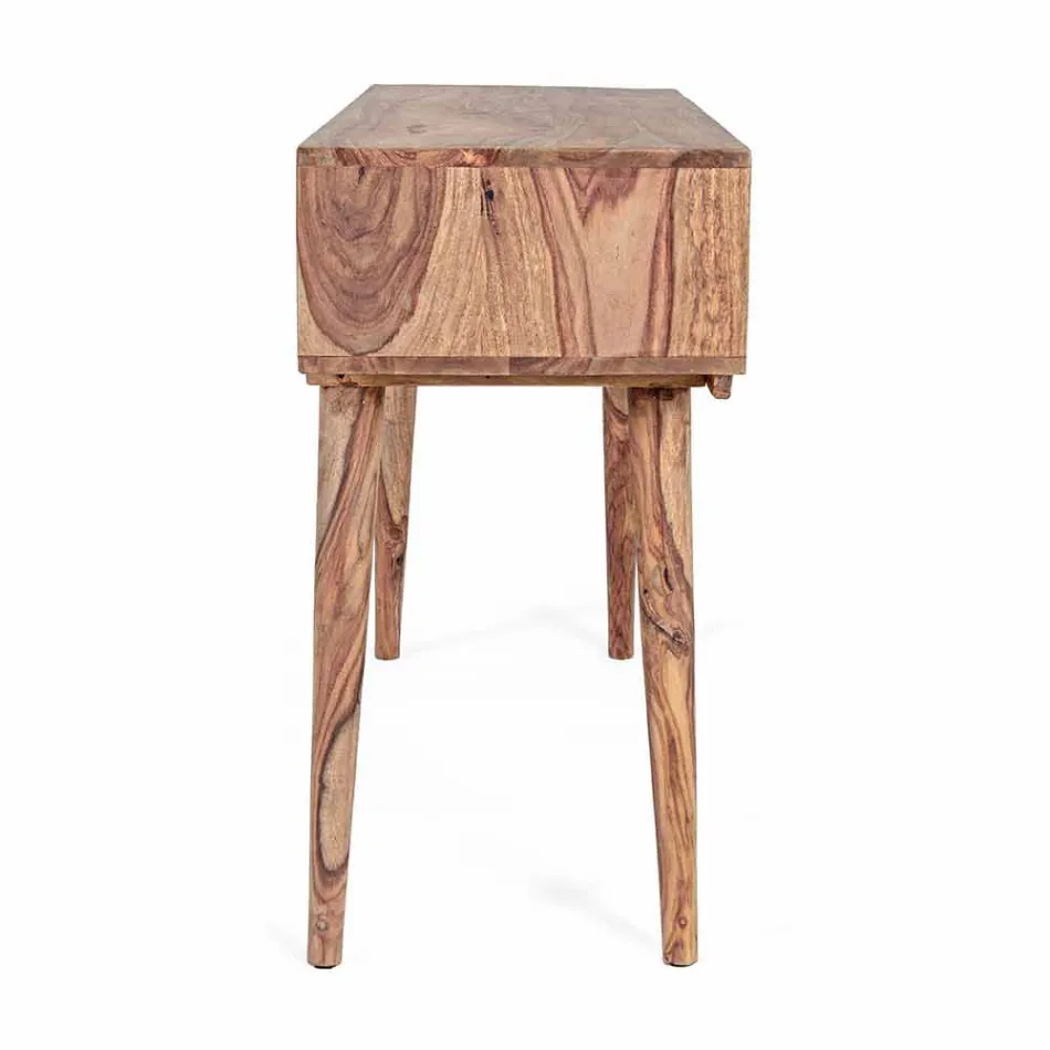 Console en bois de sheesham avec deux tiroirs Design de luxe Homemotion - Fregene Viadurini