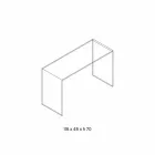 Console en Verre Extra-clair Élégant Design Minimal 2 Dimensions - Selex Viadurini