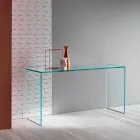 Console en Verre Extra-clair Élégant Design Minimal 2 Dimensions - Selex Viadurini