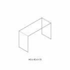 Console en Verre Extra-clair Élégant Design Minimal 2 Dimensions - Selex Viadurini