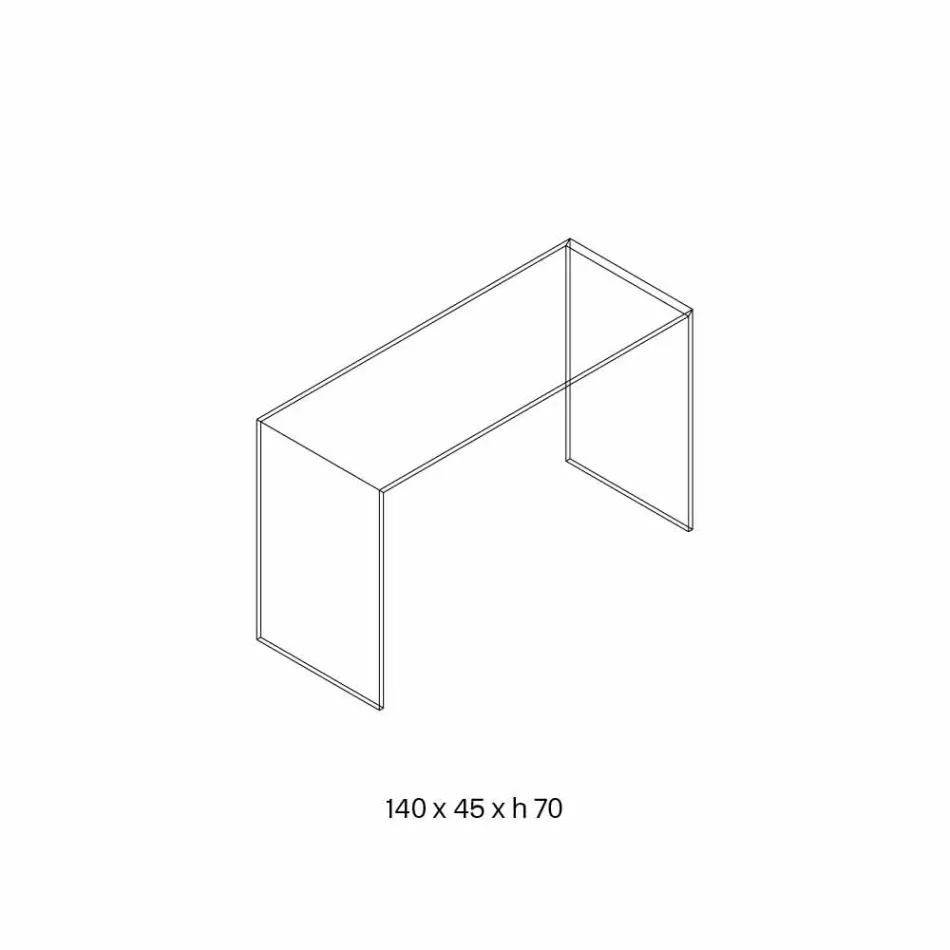 Console en Verre Extra-clair Élégant Design Minimal 2 Dimensions - Selex Viadurini