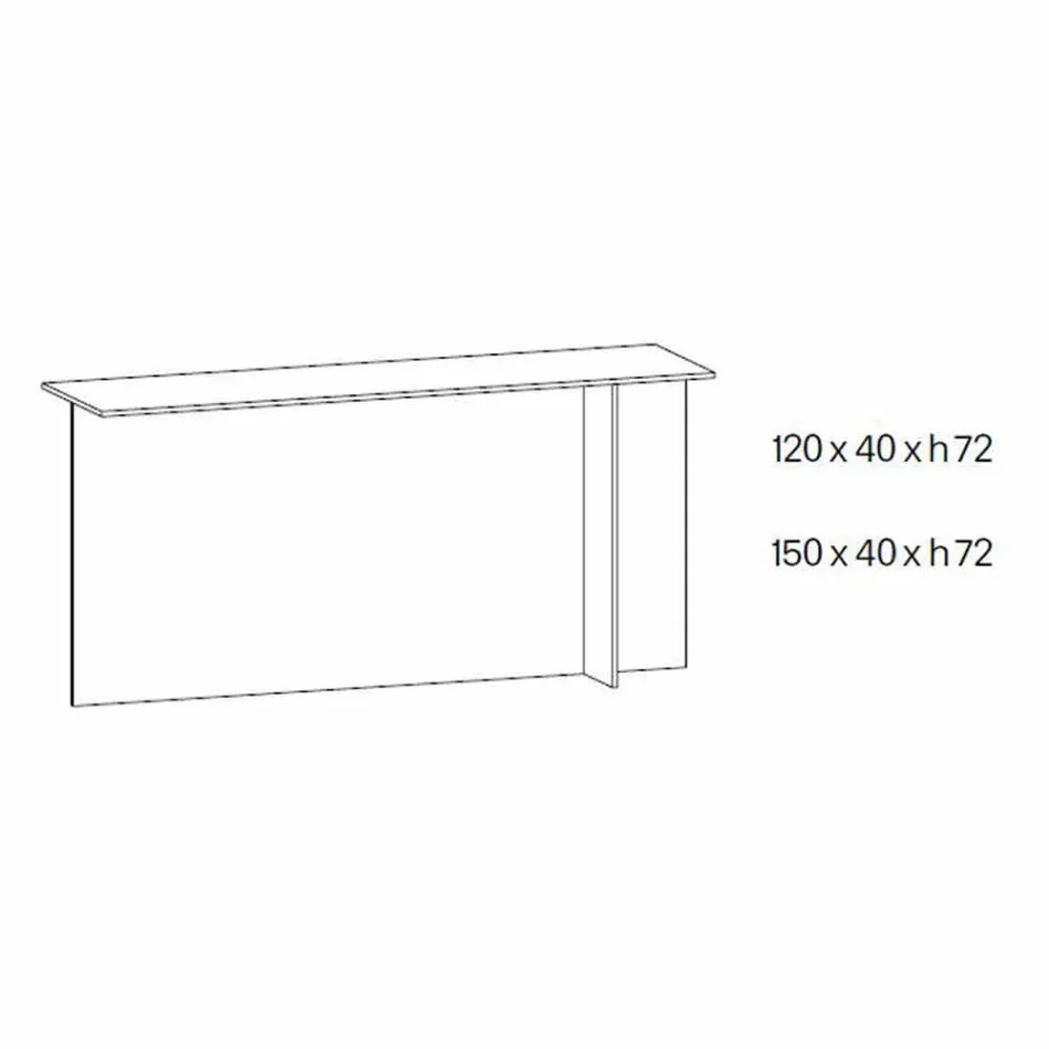 Console d'Entrée Design Verre Décoré Extralight Fabriqué en Italie - Sestola Viadurini