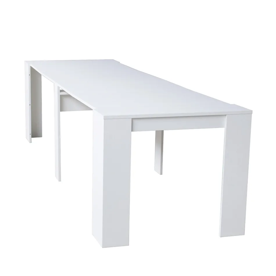 Console extensible moderne 296 cm en bois mélaminé fabriquée en Italie - Ariella Viadurini