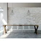 Console moderne extensible jusqu'à 300 cm avec cadre anthracite fabriquée en Italie - Avventura Viadurini