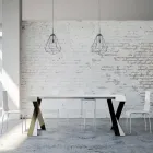 Console moderne extensible jusqu'à 300 cm avec cadre anthracite fabriquée en Italie - Avventura Viadurini