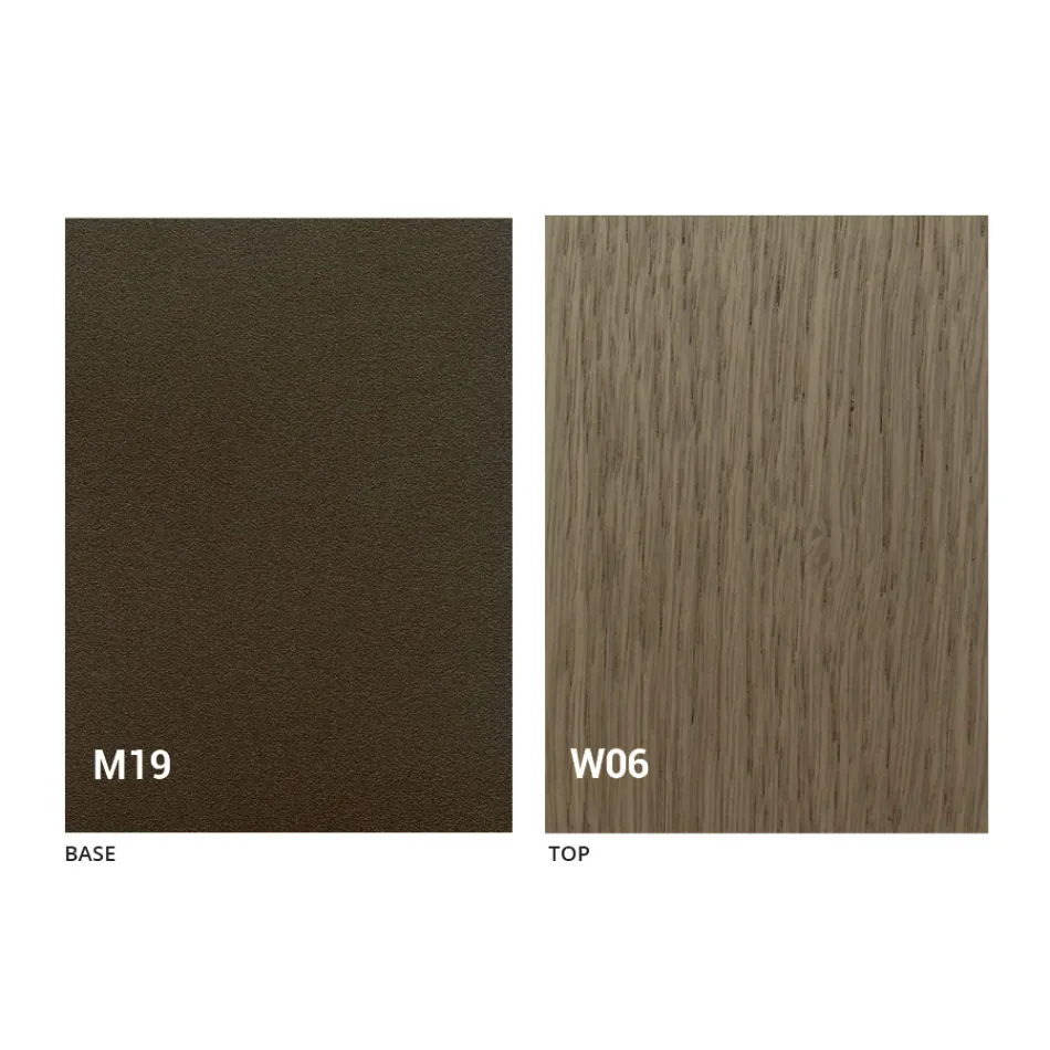 Console de table extensible moderne en bois de chêne et métal fabriqué en Italie - Nappo Viadurini