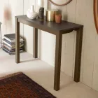 Console moderne extensible en bois de chêne et métal Made in Italy - Nappo Viadurini