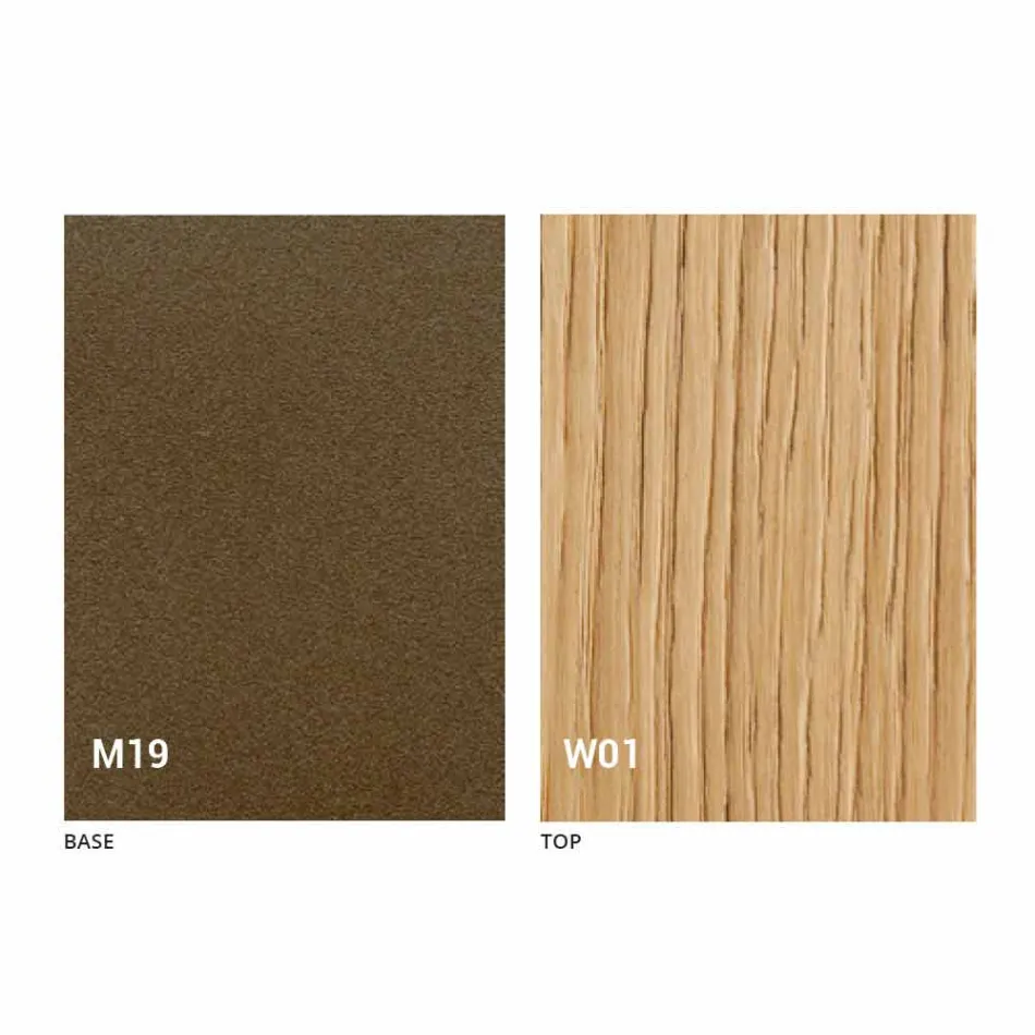 Console moderne extensible en bois de chêne et métal Made in Italy - Nappo Viadurini