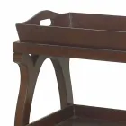 console moderne avec plateau Walter veste en cuir marron Viadurini