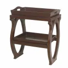 console moderne avec plateau Walter veste en cuir marron Viadurini