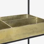 Console design moderne et élégante en acier et verre Homemotion - Malpensa Viadurini