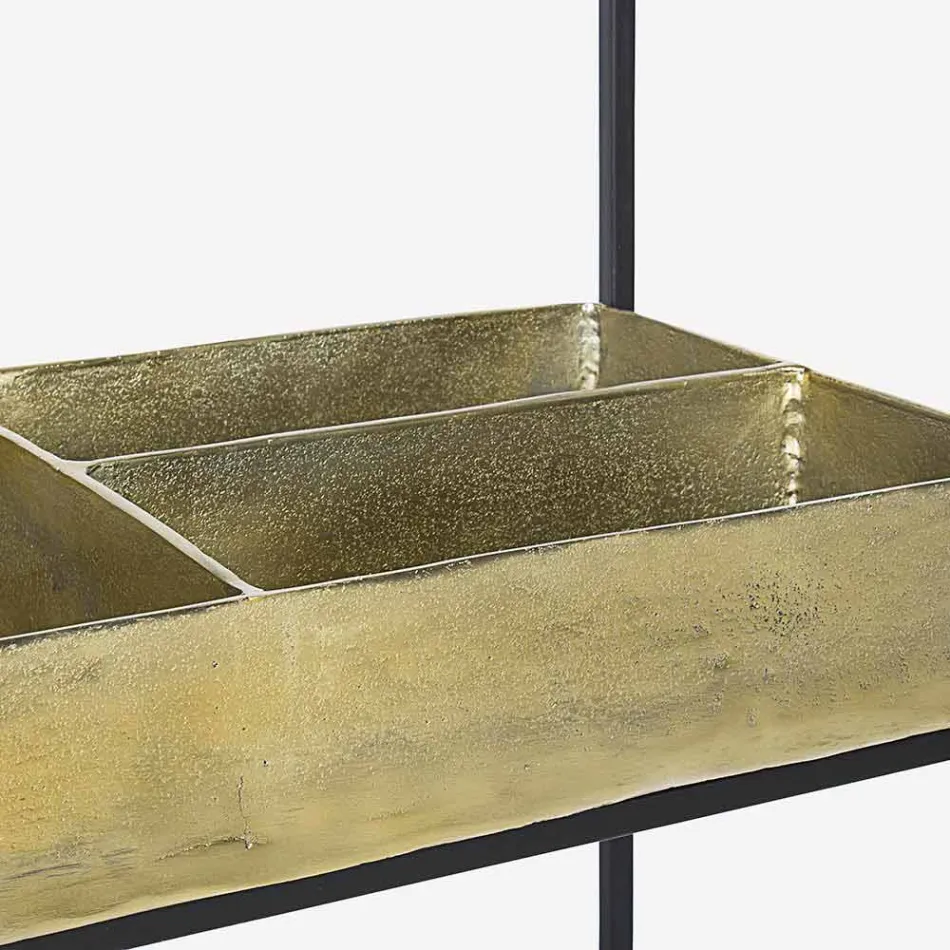 Console design moderne et élégante en acier et verre Homemotion - Malpensa Viadurini